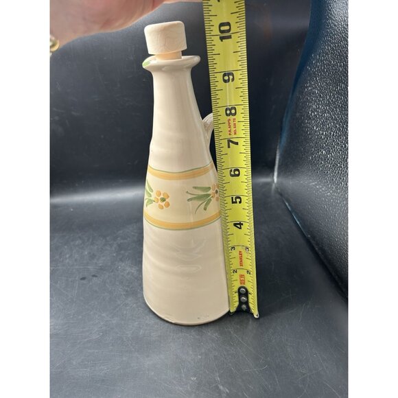 Oil or Vinegar w Stopper Jug 10.5”H Red Clay Stoneware Pottery French Cottage - Picture 13 of 14